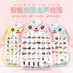 【儿童玩具】有声挂图拼音儿童早教启蒙认知宝宝语音发声识字卡玩具0-3岁
