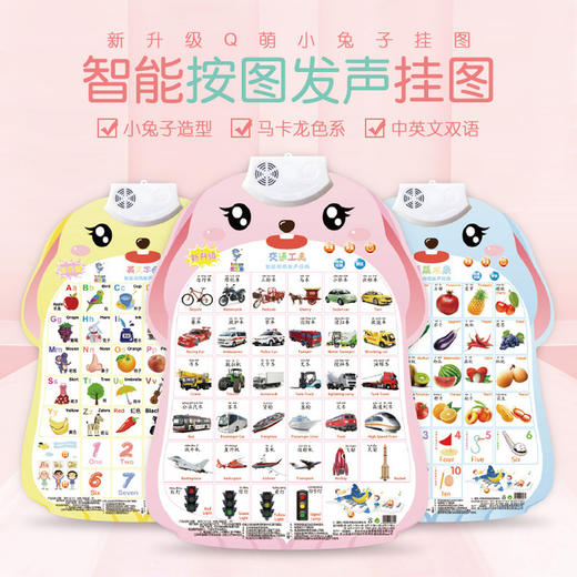 【儿童玩具】有声挂图拼音儿童早教启蒙认知宝宝语音发声识字卡玩具0-3岁 商品图0
