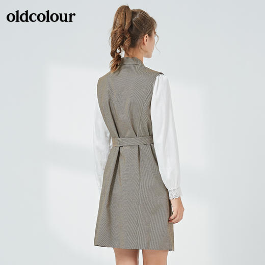 oldcolour秋季商场同款时尚百搭收身中长款马甲女N33104376 商品图4