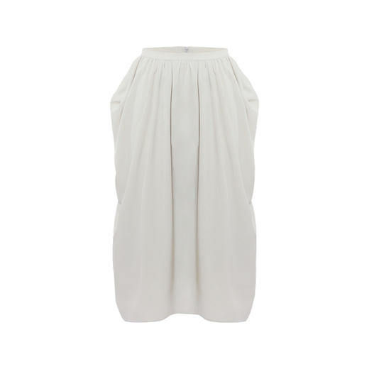 【湖色波纹】云母绿立裁垂褶高腰半裙/000110 商品图4