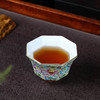 绿地/黄地珐琅彩描金花卉八方杯 商品缩略图1
