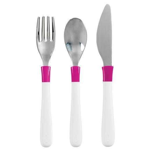 OXOOXOtot奥秀不锈钢刀叉勺三件套(粉色)6131900 商品图0