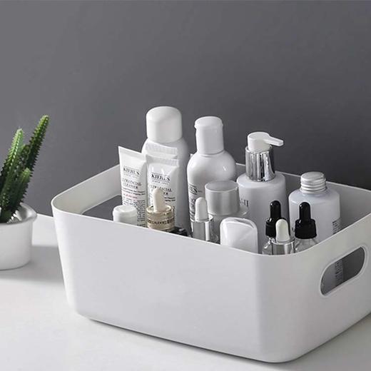 桌面塑料收纳盒6个 家用布艺折叠收纳箱  家居塑料收纳箱 玩具衣服被褥收纳 商品图5