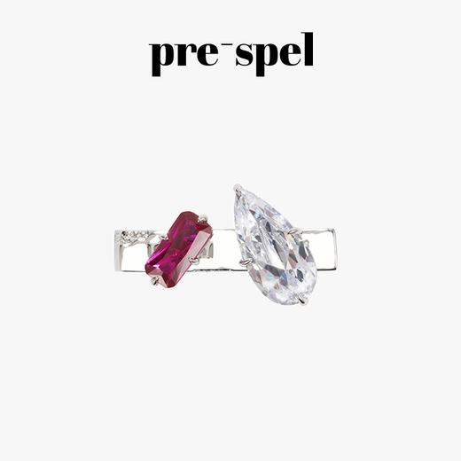 不对称双指锆石开口戒 商品图0