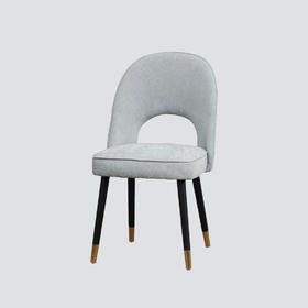 NS家居nsfurniture软包布艺黑金脚餐椅多色单椅NSDC-1230
