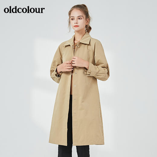 oldcolour秋季商场同款时尚气质风衣外套女N33047320 商品图0
