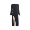 【蓓丽露】黑色拼缝设计系带长袖宽松连衣裙/0000758A 商品缩略图4