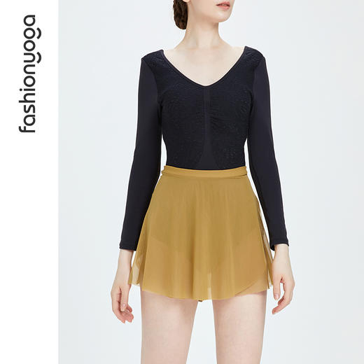 【特卖不退换】F11551凡圣瑜伽一片式绑带运动短裙透气防走光外搭遮臀修身瑜伽裙 商品图9