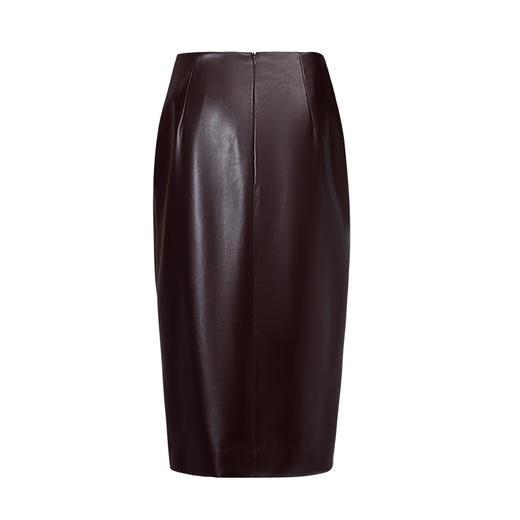 VIMAGE纬漫纪秋季新款时尚百搭洋气显瘦包臀开叉皮半身裙女V1606209 商品图5