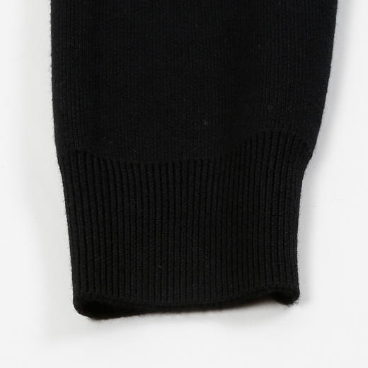 METTE21年秋冬女士外套时尚针织梭织拼接黑色休闲保暖纯羊毛夹克 商品图4