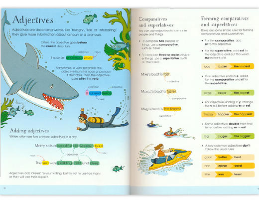 儿童初级插图语法与标点符号 英文原版 Junior Illustrated Grammar and Punctuation 尤斯伯恩 英文版彩色图解词典 英语书籍 商品图2