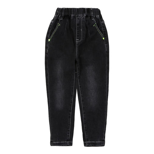 【童装黑色牛仔裤】21年秋冬男童黑色牛仔裤时尚小直筒休闲裤子 商品图7