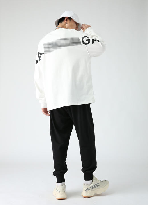 背后字母 落肩薄款圆领卫衣 特惠 Z-7769 商品图0