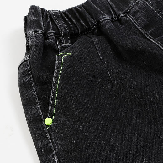 【童装黑色牛仔裤】21年秋冬男童黑色牛仔裤时尚小直筒休闲裤子 商品图5