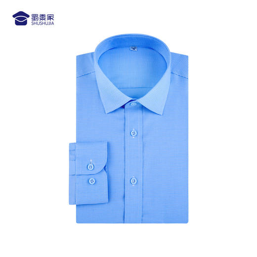 【免烫长袖衬衫（细方格款）】男士通勤长衬  修身耐磨衬衣 商品图3