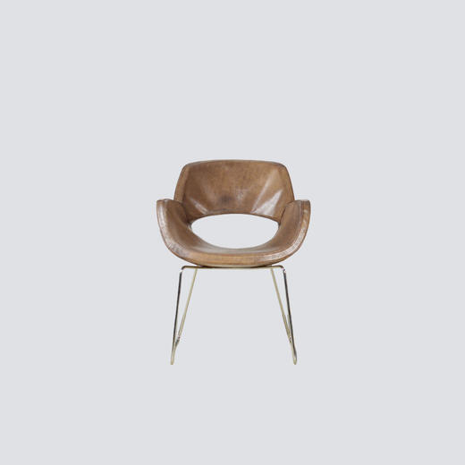 NS家居nsfurniture进口真皮单椅餐椅NSCC-Merino*Light Brown 商品图0