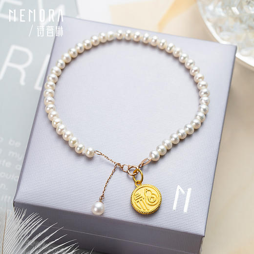 诗普琳黄金玉兔吊坠中秋送礼足金粉兔子送女友玉兔转运珠HP436401 商品图9