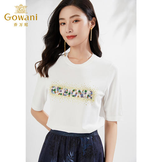 乔万尼短袖针织衫新品弹力舒适EI3M201 商品图3