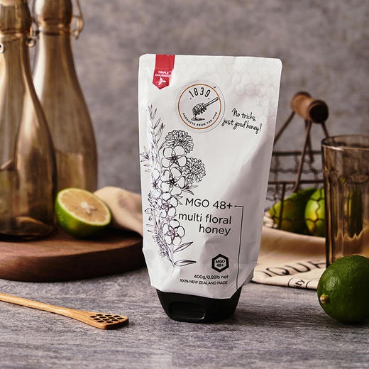 新西兰原装1839 MGO48+多花种蜂蜜400g 软管装 商品图4