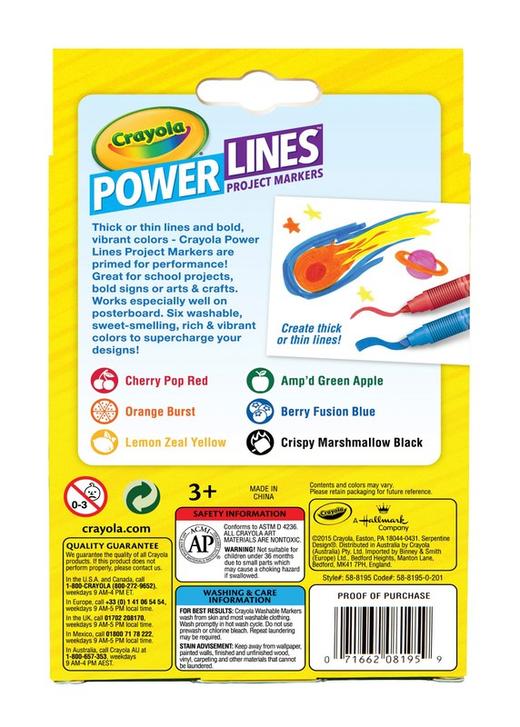 绘儿乐6色可水洗香味水彩笔58-8195 商品图1