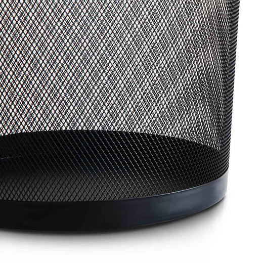 得力大号圆纸篓(黑)295x240x343mm金属丝网喷塑工艺9189 商品图4