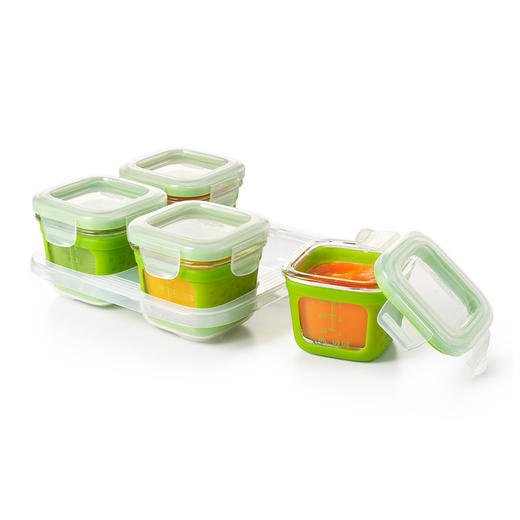 OXOOXOtot奥秀带硅胶套玻璃食品储存盒（绿色）61115300 商品图2