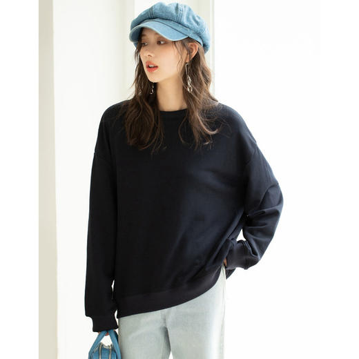 【服饰鞋包】新款宽松bf慵懒风卫衣女韩版简约气质套头外搭上衣 商品图6
