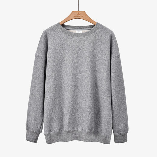 【卫衣】加绒加厚卫衣女秋冬季新款保暖韩版圆领纯色宽松女士套头卫衣外穿 商品图8