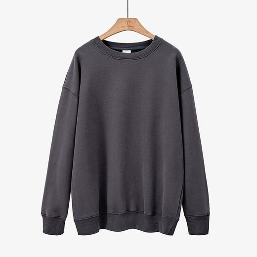 【卫衣】加绒加厚卫衣女秋冬季新款保暖韩版圆领纯色宽松女士套头卫衣外穿 商品图14