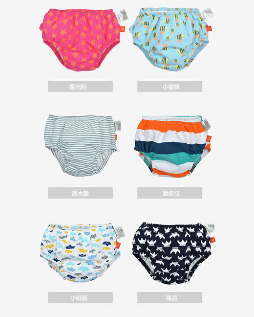 LASSIGLASSIG女童防漏泳裤-波点蓝[藏蓝色]1431001413 商品图7