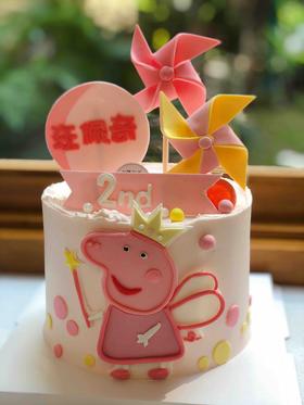 翻糖小猪佩奇奶油蛋糕 下单前请仔细阅读商品详情