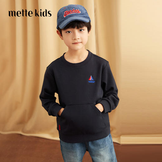 【纯棉童装卫衣】21秋冬童装男童纯棉卫衣圆领内搭保暖上衣 商品图0