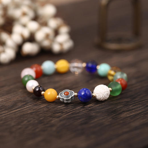 多宝手串‧平安吉祥 天然幸运宝石 多宝多福 守护健康 醍醐原创设计 商品图1