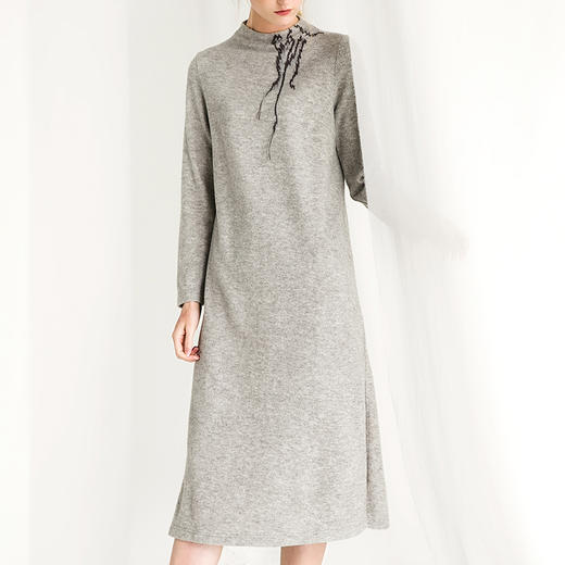 famecoco范可儿连衣裙秋冬款气质女神范洋气裙子F218FA001 商品图0