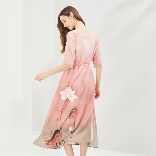 LB8D9斯尔丽瑟俪2021年夏季上新改良版中式定位花长裙女士连衣裙 商品图1