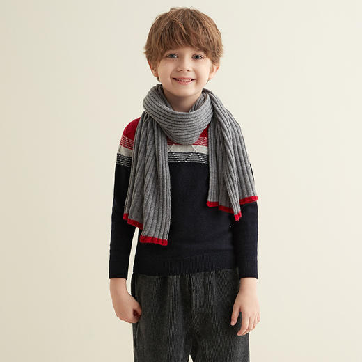 【四色童装羊绒围巾】羊绒世家儿童围巾男女宝薄款秋冬季保暖百搭围脖 商品图2