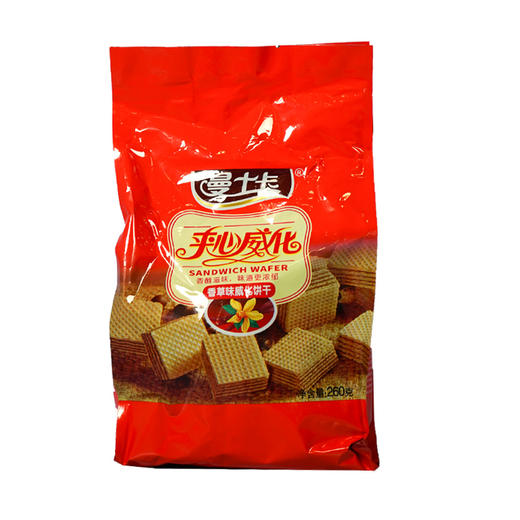 曼士卡夹心威化饼干香草味【260g】 商品图1