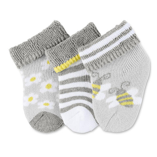 思丹乐新生儿短袜3对装(0-4个月)8201701542 商品图0