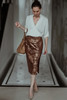 CG｜Painting Leather Pencil Skirt [金纹真皮铅笔裙] 商品缩略图7