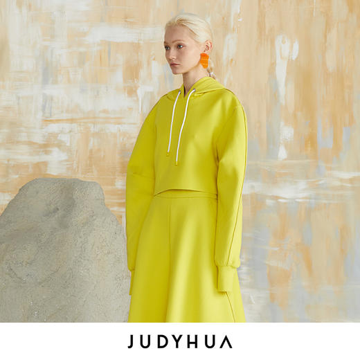 JUDYHUA 廓形短卫衣 商品图1