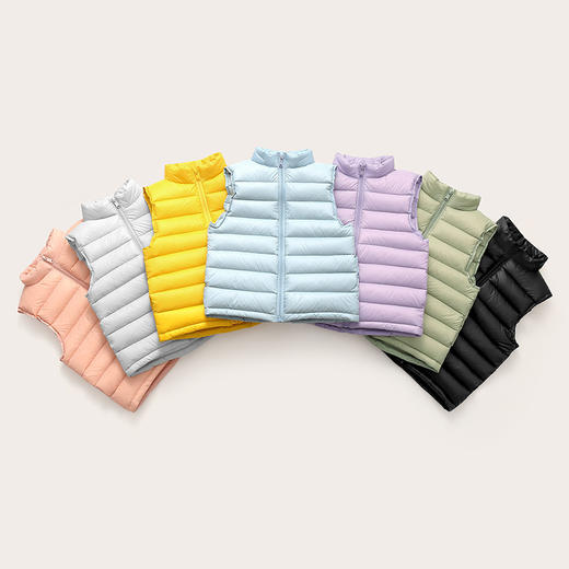 【胖胖象品牌童装】儿童羽绒马甲90%白鸭绒含绒量高支高密面料110-160码可选 男童款 女童款 多色可选聚 商品图3