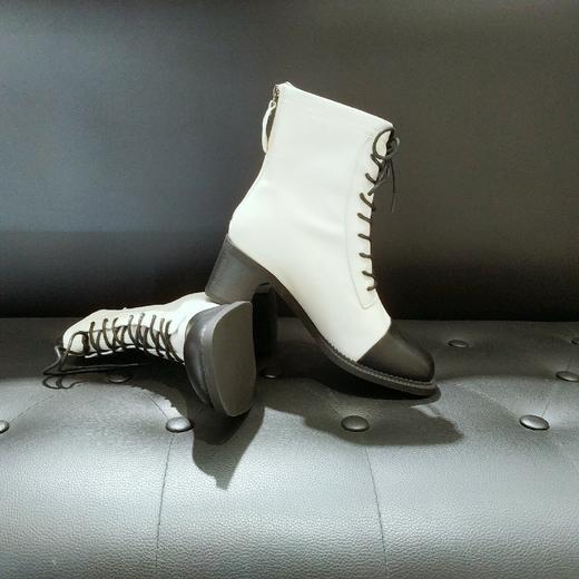 lfgj jeans BM517 单层牛皮拼接短靴 商品图2