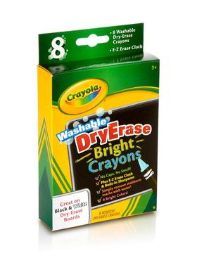 绘儿乐8色易擦可水洗白板蜡笔(明亮色)98-5202