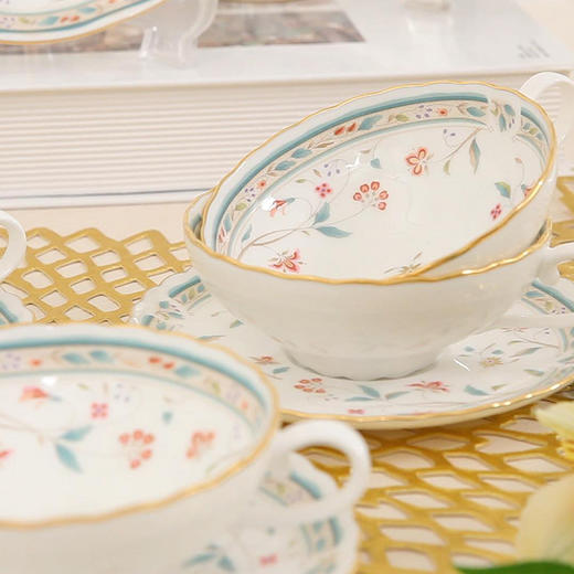 Noritake则武 HANASARASA咖啡杯碟欧式下午茶杯茶具高档套装礼盒 商品图3