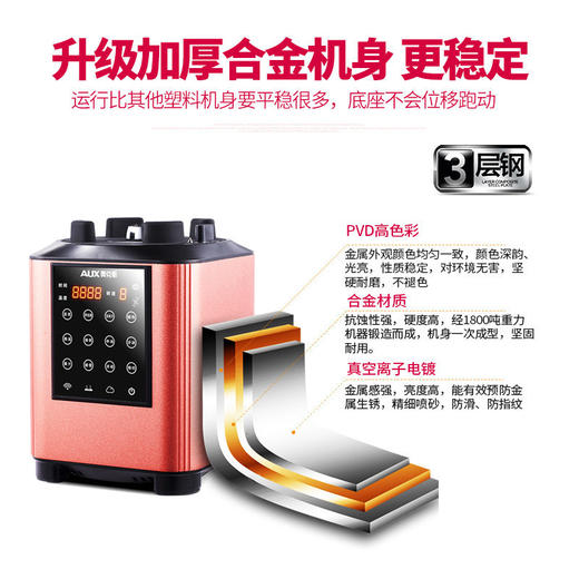 Z| 奥克斯(AUX)破壁料理机 HX-PB958 加热家用全自动多功能豆浆养生机 商品图2