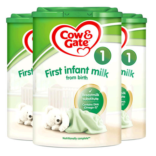 HNMG  （英国直邮）英国牛栏Cow＆Gate恩贝儿奶粉 1段（0-12个月）800g*4罐 商品图0