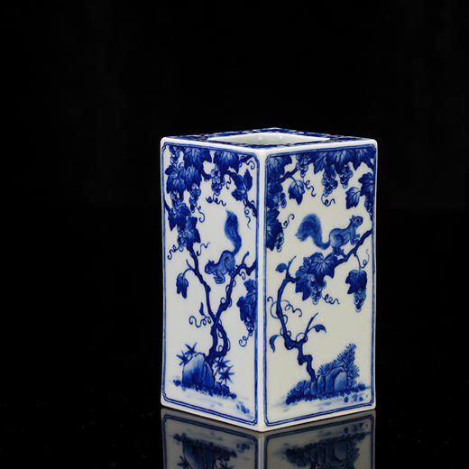 青花松鼠葡萄纹文具五件套 商品图4