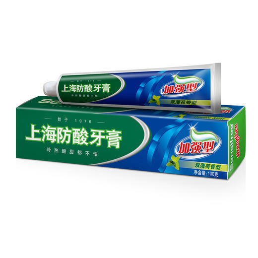 上海防酸加强型牙膏缓解酸痛敏感酸甜清新口气双重薄荷多支装 彩条牙膏 商品图1