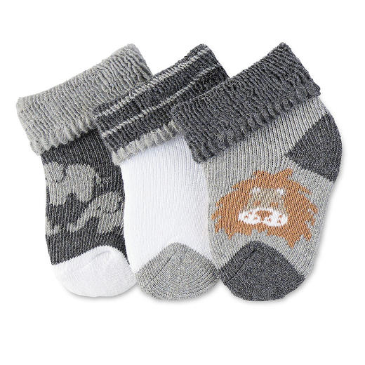 思丹乐新生儿短袜3对装(0-4个月)8201702542 商品图0