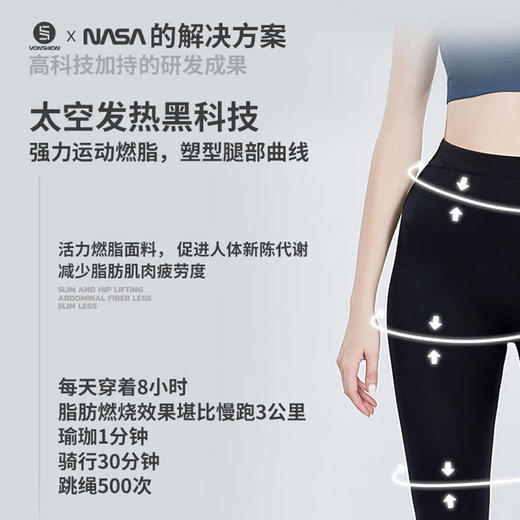 【2条立减10元】NASA联名智能光感量子燃脂裤运动健身瑜伽裤太赫兹发热黑科技热卖 商品图2